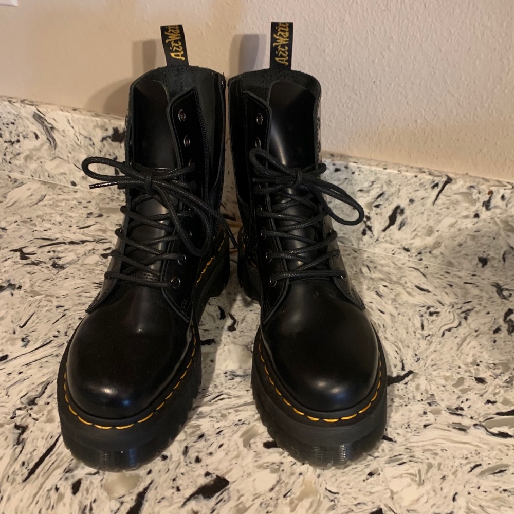 Dr. Martens leather platform boots